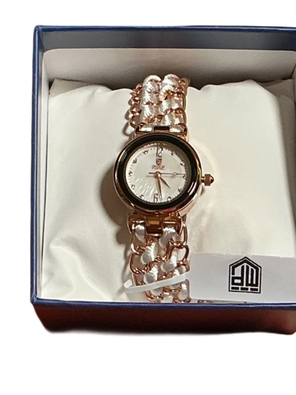 Montres Prestige Women's Rose Gold Quartz Watch MOP Dial NWT Box Works